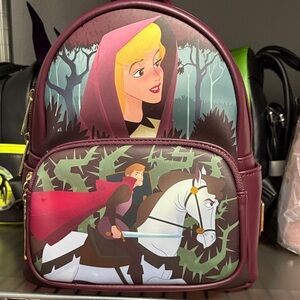 Loungefly Sleeping Beauty Maroon Backpack